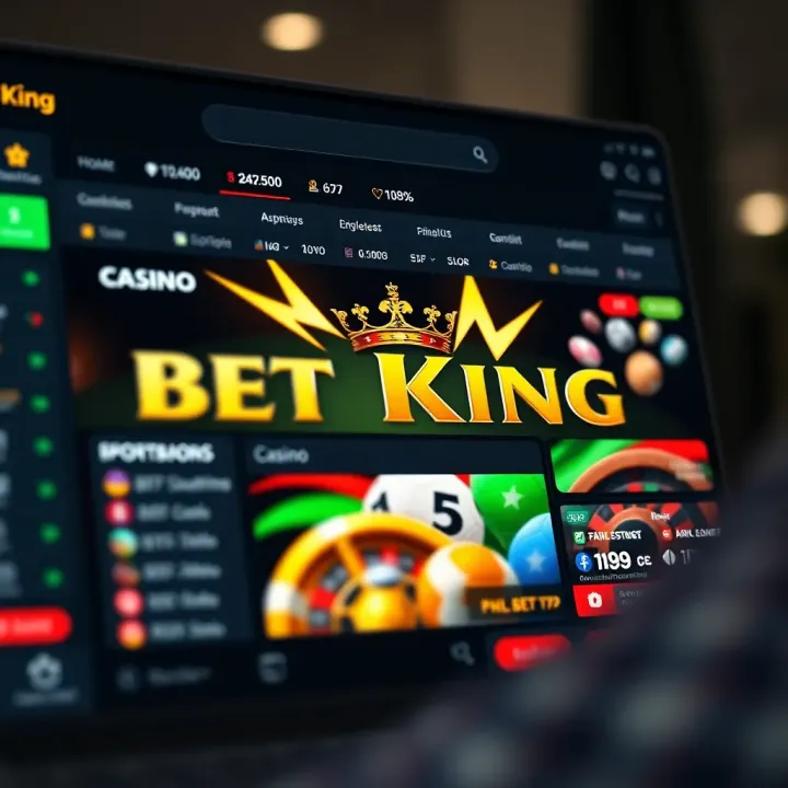 BetKing Platform Display with Diverse Betting Options Screenshot showing BetKing homepage with sports betting options and Nigerian currency