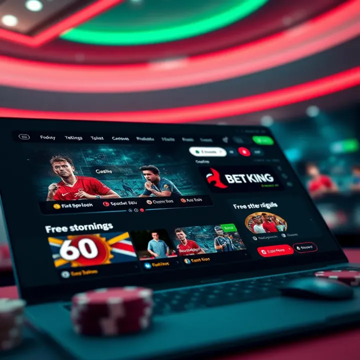 Virtual coins and free spins icons symbolizing risk-free gameplay on BetKing platform