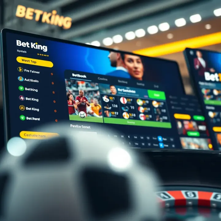Smartphone displaying BetKing Kenya application interface with betting options visible