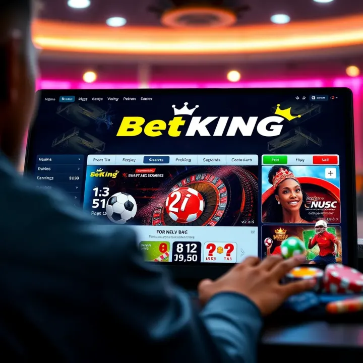 User interface of BetKing Mini App showing sports betting options on a mobile device