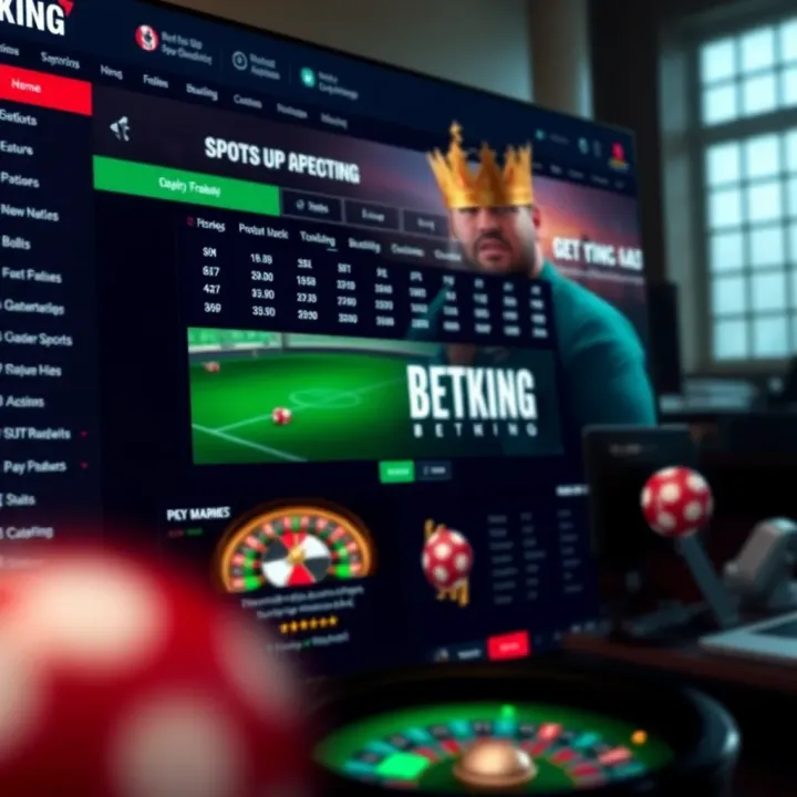 BetKing Mobile Account Setup and Funding Features User navigating BetKing app showing account registration and funding options