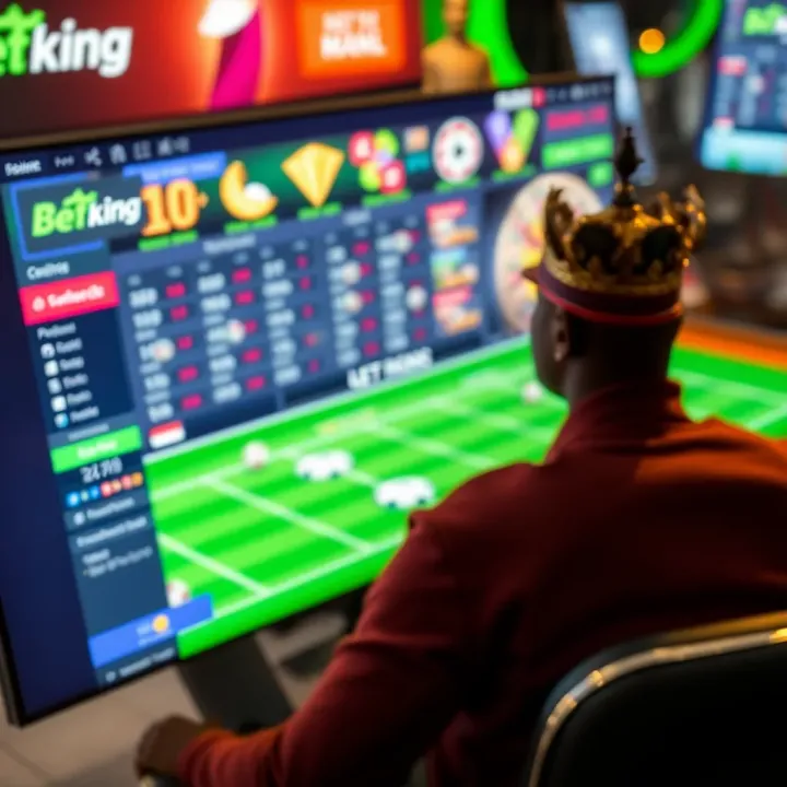 Navigating BetKing Mobile App for Betting User navigating the BetKing mobile app showing sports betting options and account dashboard