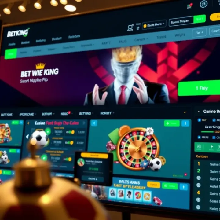 Mobile phone displaying BetKing app interface for seamless login in Nigeria