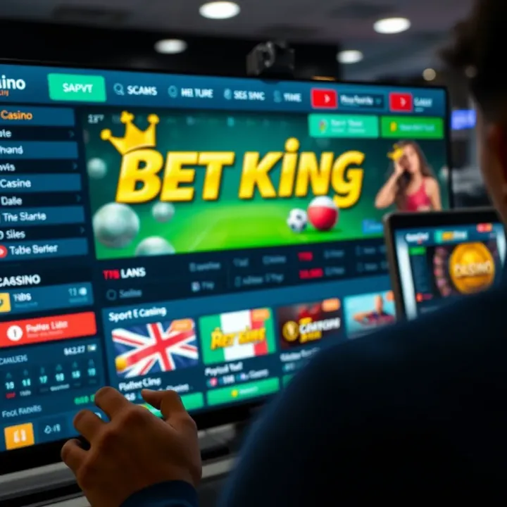 User interface showing the BetKing registration form on a mobile device