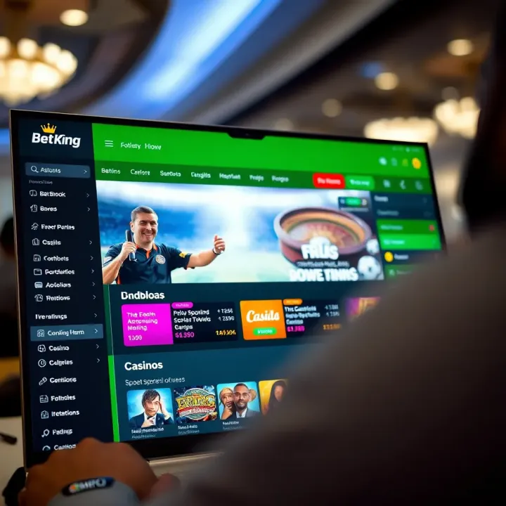 Illustration showing a digital betting platform dashboard with highlighted promo code entry box and bonus details