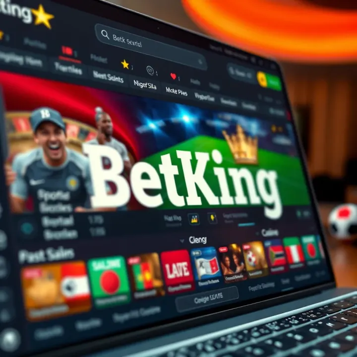 User interacting with BetKing sportsbook interface on a mobile device displaying various sports betting options