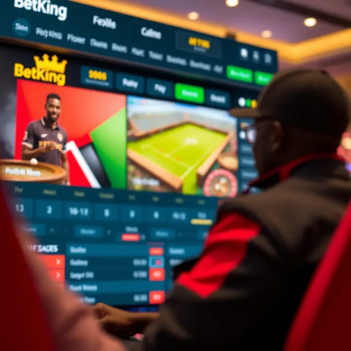 Illustration of sports icons and betting symbols representing predictions and exclusive tips on BetKing channel