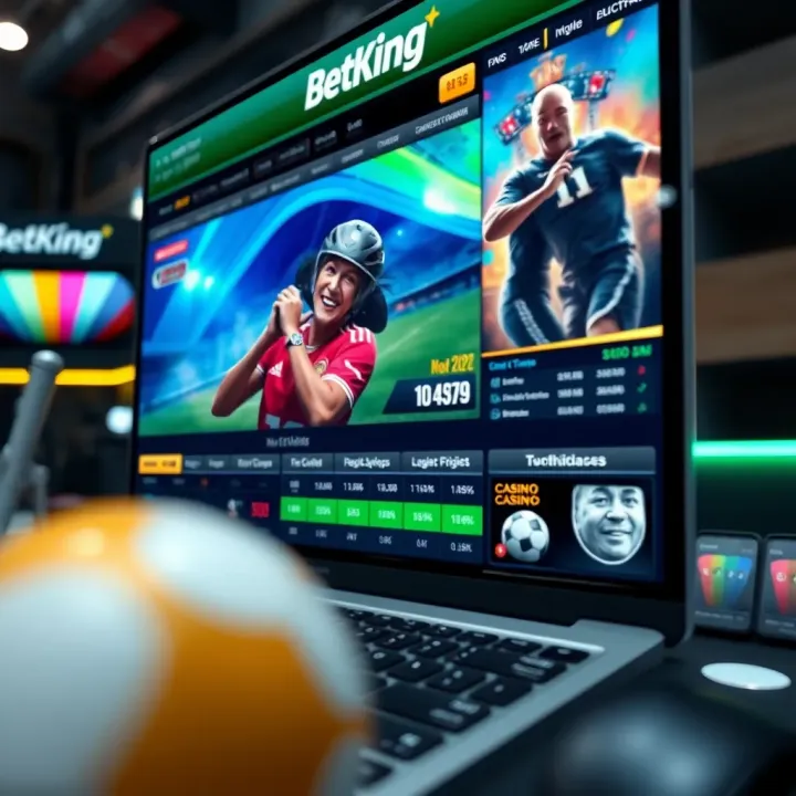 User interface showcasing new BetKing platform features for sports betting