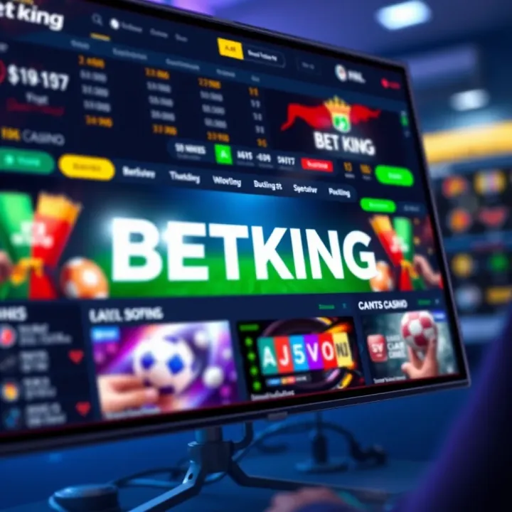 User accessing BetKing Nigeria platform on a digital device with login interface visible