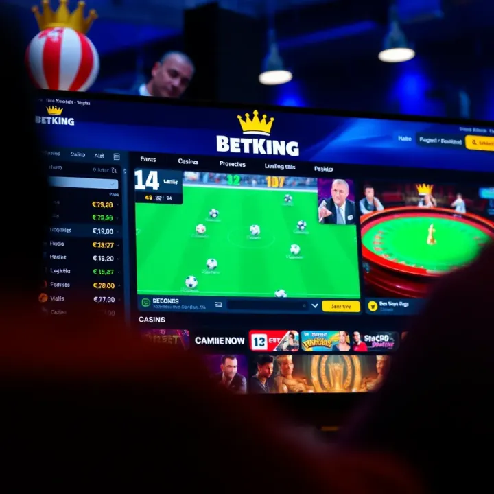BetKing Mobile Login Screen Mobile phone screen displaying BetKing login interface with secure access features