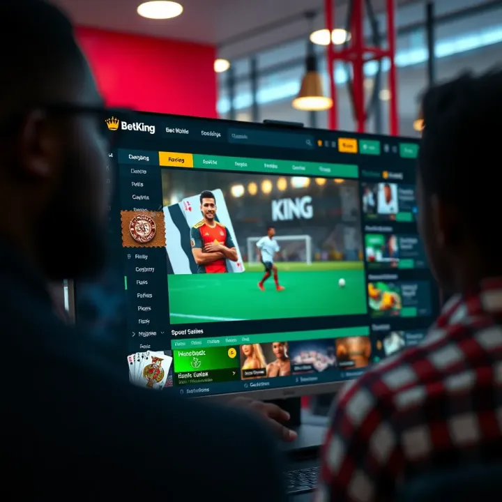 User interacting with sports betting options on the BetKing Shop mobile platform