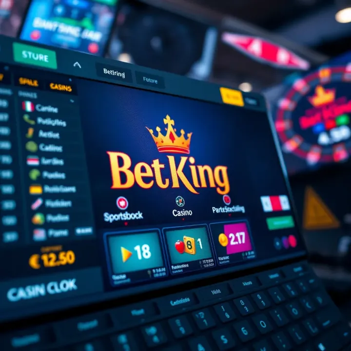 Mobile phone displaying BetKing app login screen with error notification