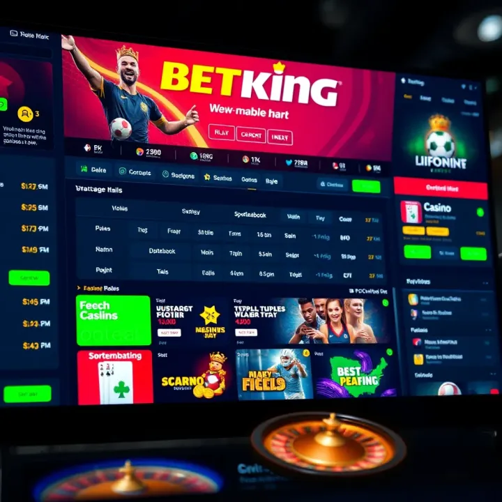 User navigating BetKing Bet NG sports betting platform on mobile device