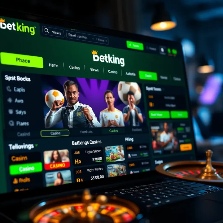 User interface showcasing BetKing sports betting options in Nigeria