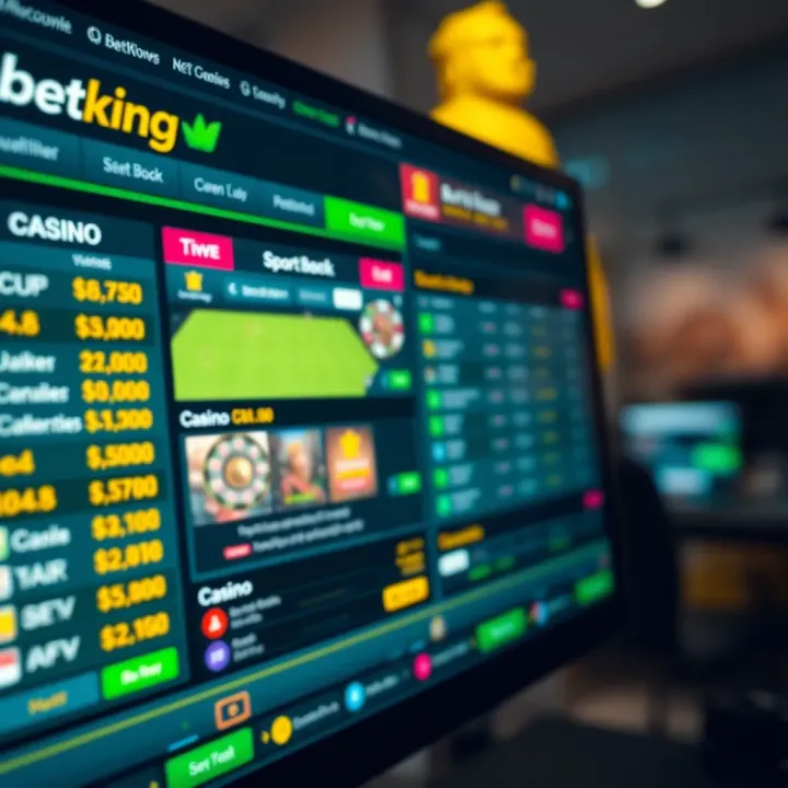 Technical Challenges Leading to BetKing Platform Downtime Digital representation of a sports betting platform experiencing technical difficulties